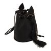Image 2 : Saint Laurent YSL Black Canvas Fringe Bucket Bag