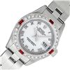 Image 1 : Rolex Ladies Quickset White Roman Diamond & Ruby Datejust Wristwatch