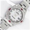 Image 2 : Rolex Ladies Quickset White Roman Diamond & Ruby Datejust Wristwatch