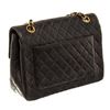 Image 3 : Chanel Black Quilted Lambskin CC Paris Single Classic Flap Shoulder Bag