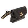 Image 2 : Chanel Black Quilted Leather Waist Clutch Bag