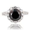 Image 1 : 3.55 ctw Black Diamond 14K White Gold Ring (4.77 ctw Diamonds)