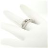 Image 3 : NEW 14k White Gold 1.03 ctw Round BRILLIANT Diamond Open Cluster Wide Band Ring