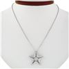 Image 1 : NEW 14K White Gold 1.48 ctw Round Brilliant Diamond Large Star Pendant Necklace