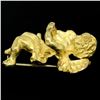 Image 3 : Designer Koven 18K Yellow Gold 3D Textured Cherub Angel Brooch Pin Heavy 20.08g