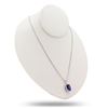 Image 1 : 9.20 ctw Tanzanite and 0.39 ctw Diamond Platinum Pendant/Necklace (GIA CERTIFIED