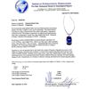 Image 4 : 9.20 ctw Tanzanite and 0.39 ctw Diamond Platinum Pendant/Necklace (GIA CERTIFIED