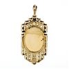 Image 3 : Antique Fancy 18k Gold Platinum Rose Cut Diamond Picture Portrait Frame Pendant