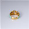 Image 4 : 18K Yellow Gold Enamel & Diamond Ring