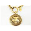 Image 3 : Chanel Gold-tone Metal CC Logo Cutout Sunburst Pendant Necklace