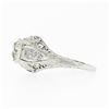 Image 6 : Antique Belle ï¿½poque Platinum 1.32 ctw European Diamond Filigree Engagement Ri