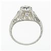 Image 8 : Antique Belle ï¿½poque Platinum 1.32 ctw European Diamond Filigree Engagement Ri