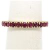 Image 3 : 14K Yellow Gold 2.75 ctw 25 Prong Set Blood Red Ruby Eternity Band Ring Size 6