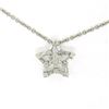 Image 2 : NEW 14K White Gold 16" 0.64 ctw Round Baguette Diamond Open Star Pendant Necklac