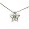 Image 6 : NEW 14K White Gold 16" 0.64 ctw Round Baguette Diamond Open Star Pendant Necklac