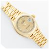 Image 3 : Rolex Ladies 18K Yellow Gold Champagne Diamond Dial President Wristwatch