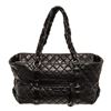 Image 1 : Chanel Black Quilted Lambskin Ligne Lady Braid XL Tote Bag