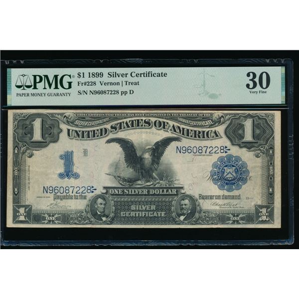 1899 $1 Black Eagle Silver Certificate PMG 30