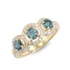 Image 1 : 14KT Yellow Gold 1.27ctw Blue Diamond Ring