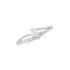 Image 1 : 14KT White Gold 0.52ctw Diamond Ring