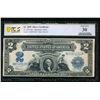 Image 1 : 1899 $2 Mini Porthole Silver Certificate PCGS 30