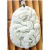 Image 2 : Jade 260cts Real Jade Fortune Dragon Amulet Pendant