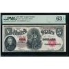 Image 1 : 1907 $5 Legal Tender Note PMG 63EPQ