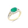 Image 2 : 14KT Yellow Gold 1.50ct Emerald and Diamond Ring