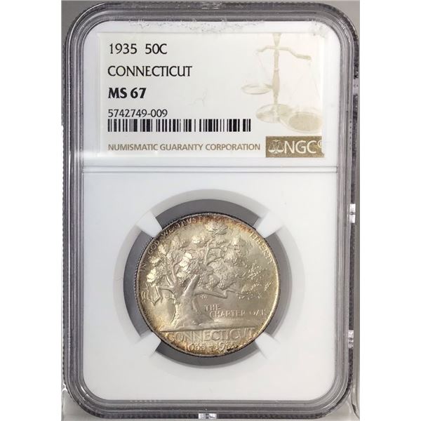 1935 Connecticut Commemorative Half Dollar NGC MS67