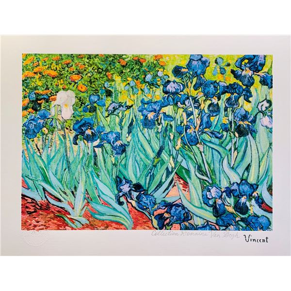 Irises by Vincent Van Gogh Estate Signed Giclee