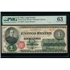 Image 1 : 1862 $1 Legal Tender Note PMG 63