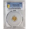 Image 1 : 1849 $1 Closed Wreath Gold Coin PCGS AU50