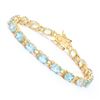 Image 1 : Plated 18KT Yellow Gold 17.20ctw Blue Topaz Bracelet