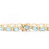 Image 2 : Plated 18KT Yellow Gold 17.20ctw Blue Topaz Bracelet