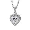 Image 1 : Sparkling 1ct VVS1 White G-H Fire Heart Moissanite Pendant