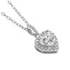 Image 2 : Sparkling 1ct VVS1 White G-H Fire Heart Moissanite Pendant