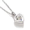 Image 3 : Sparkling 1ct VVS1 White G-H Fire Heart Moissanite Pendant