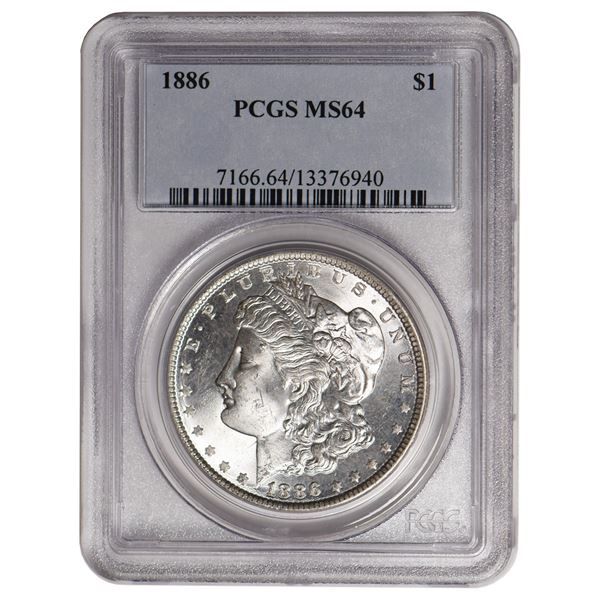 1886 $1 Morgan Silver Dollar PCGS MS64