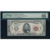 Image 1 : 1934A $5 Hawaii FRN PMG 66