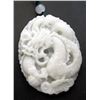 Image 1 : Jade 255cts of Real White Green Jade Super Power Dragon Amulet