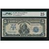Image 1 : 1899 $5 Chief Silver Certificate PMG 25