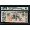 Image 1 : 1840s-70s $1 Charleston SC Obsolete Note PMG 66EPQ