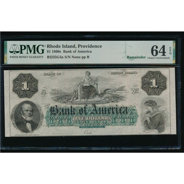 1860's $1 Providence RI Obsolete PMG 64EPQ