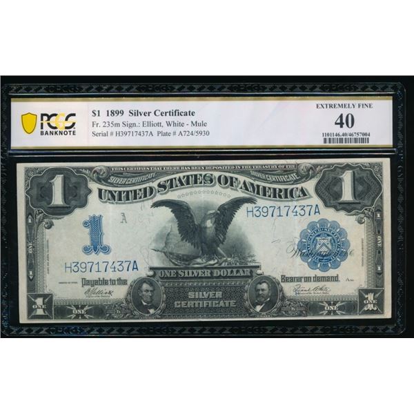 1899 $1 Black Eagle Silver Certificate PCGS 40