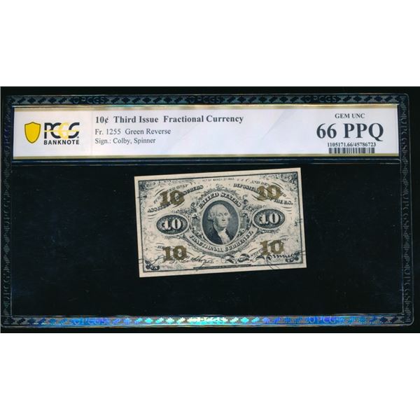 10 Cent Third Issue Fractional PCGS 66PPQ