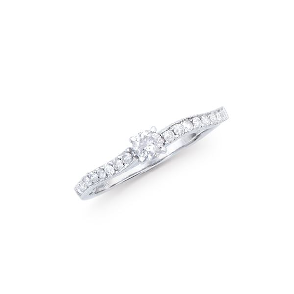 14KT White Gold 0.50ctw Diamond Ring