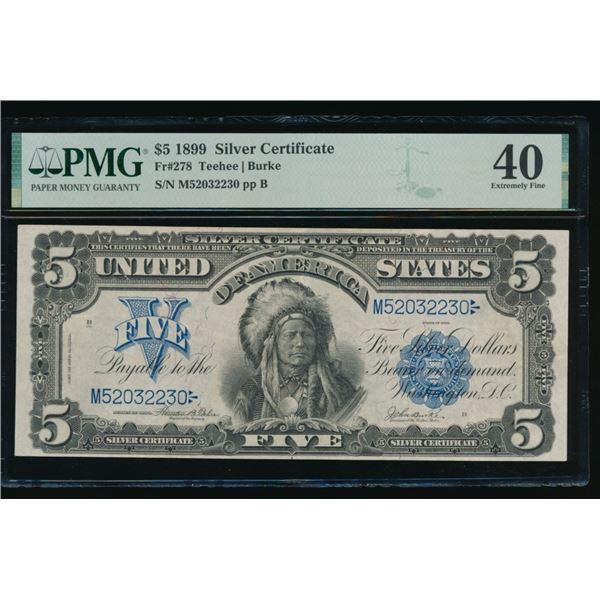 1899 $5 Chief Silver Certificate PMG 40