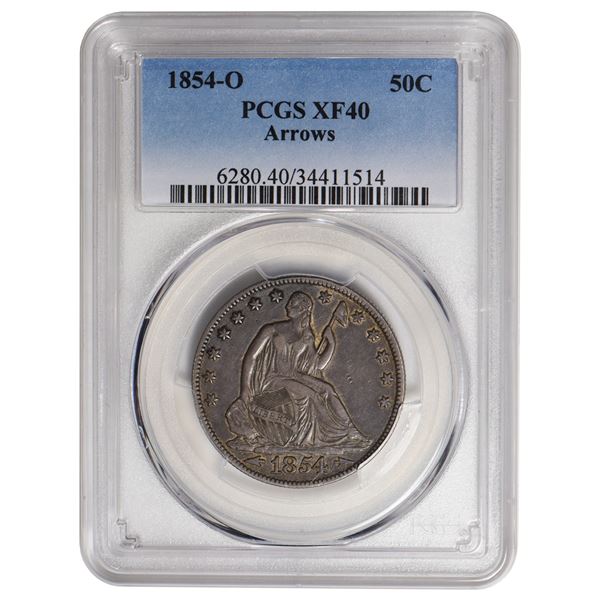 1854-O Seated Liberty Half Dollar PCGS XF40