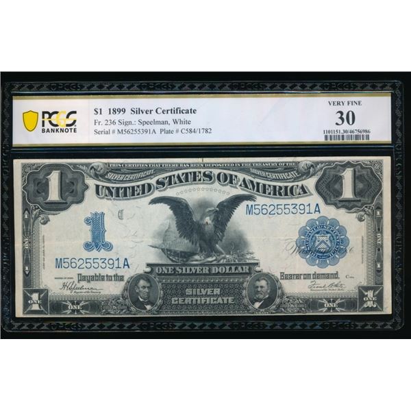 1899 $1 Black Eagle Silver Certificate PCGS 30