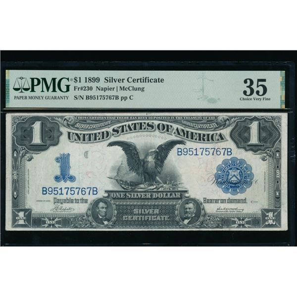 1899 $1 Black Eagle Silver Certificate PMG 35